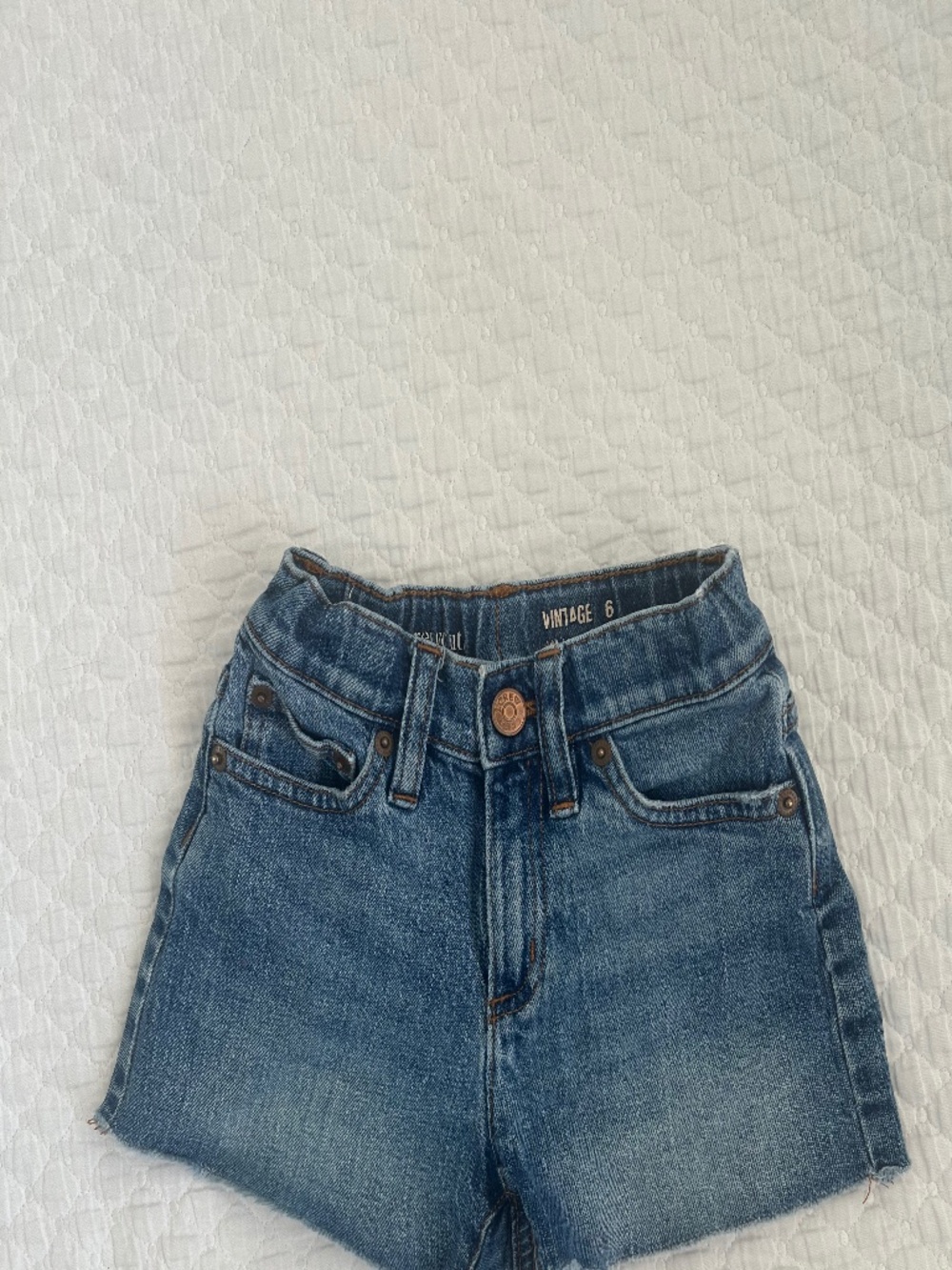 J. Crew Gril's Denim Jean Shorts Size 6 Classic Blue Wash